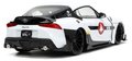 Autíčko Robotech ´20 Toyota Supra Jada kovové s otvárateľnými časťami a figúrkou Roy Fokker dĺžka 20 cm 1:24