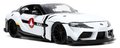 Autíčko Robotech ´20 Toyota Supra Jada kovové s otvárateľnými časťami a figúrkou Roy Fokker dĺžka 20 cm 1:24