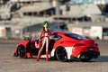 Autíčko Robotech ´20 Toyota Supra Jada kovové s otvárateľnými časťami a figúrkou Miriya Sterling dĺžka 20 cm 1:24