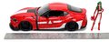 Autíčko Robotech ´20 Toyota Supra Jada kovové s otvárateľnými časťami a figúrkou Miriya Sterling dĺžka 20 cm 1:24