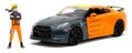 Autíčko Nissan GT-R 2009 Jada kovové s otvárateľnými časťami a figúrka Naruto dĺžka 20 cm 1:24