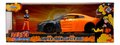 Autíčko Nissan GT-R 2009 Jada kovové s otvárateľnými časťami a figúrka Naruto dĺžka 20 cm 1:24