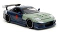 Autíčko Mazda RX-7 1993 Jada kovové s otvárateľnými časťami a figúrka Kakashi dĺžka 20 cm 1:24