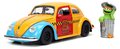 Autíčko Sesame Street VW Beetle 1959 Jada kovové s otvárateľnými časťami a figúrkou Oscar dĺžka 16,5 cm 1:24