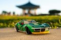 Autíčko Chevrolet Stingray 1969 Street Fighter Jada kovové s otvárateľnými časťami a kovová figúrka Cammy White dĺžka 20 cm 1:24
