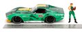 Autíčko Chevrolet Stingray 1969 Street Fighter Jada kovové s otvárateľnými časťami a kovová figúrka Cammy White dĺžka 20 cm 1:24