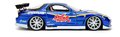 Autíčko Mazda RX-7 1993 Street Fighter Jada kovové s otvárateľnými časťami a figúrka Chun-Li dĺžka 20 cm 1:24