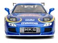 Autíčko Mazda RX-7 1993 Street Fighter Jada kovové s otvárateľnými časťami a figúrka Chun-Li dĺžka 20 cm 1:24