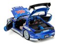 Autíčko Mazda RX-7 1993 Street Fighter Jada kovové s otvárateľnými časťami a figúrka Chun-Li dĺžka 20 cm 1:24
