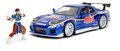 Autíčko Mazda RX-7 1993 Street Fighter Jada kovové s otvárateľnými časťami a figúrka Chun-Li dĺžka 20 cm 1:24