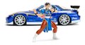 Autíčko Mazda RX-7 1993 Street Fighter Jada kovové s otvárateľnými časťami a figúrka Chun-Li dĺžka 20 cm 1:24