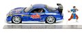 Autíčko Mazda RX-7 1993 Street Fighter Jada kovové s otvárateľnými časťami a figúrka Chun-Li dĺžka 20 cm 1:24