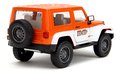 Autíčko Jeep Wrangler 2007 M&M Jada kovové s otvárateľnými dverami a figúrka Orange dĺžka 18 cm 1:24