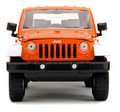 Autíčko Jeep Wrangler 2007 M&M Jada kovové s otvárateľnými dverami a figúrka Orange dĺžka 18 cm 1:24