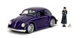 Autíčko Volkswagen Beetle Hollywood Rides Jada kovové s otvárateľnými dverami a figúrkou Wednesday 1:24