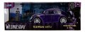 Autíčko Volkswagen Beetle Hollywood Rides Jada kovové s otvárateľnými dverami a figúrkou Wednesday 1:24