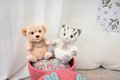 Plyšová mačička The Little Companions Histoire d’ Ours béžová 20 cm od 0 mes