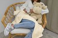 Plyšový hroch s dekou Ocher Hippo Chill Histoire d’ Ours béžový 45 cm od 0 mes