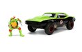 Autíčko Ninja korytnačky Chevy Camaro Jada kovové s otvárateľnými časťami a figúrkou Raphaelo dĺžka 19 cm 1:24