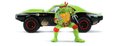 Autíčko Ninja korytnačky Chevy Camaro Jada kovové s otvárateľnými časťami a figúrkou Raphaelo dĺžka 19 cm 1:24