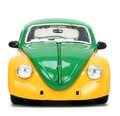 Autíčko Ninja korytnačky VW Drag Beetle 1959 Jada kovové s otvárateľnými dverami a figúrkou Michelangelo dĺžka 19 cm 1:24