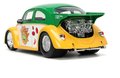 Autíčko Ninja korytnačky VW Drag Beetle 1959 Jada kovové s otvárateľnými dverami a figúrkou Michelangelo dĺžka 19 cm 1:24