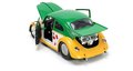 Autíčko Ninja korytnačky VW Drag Beetle 1959 Jada kovové s otvárateľnými dverami a figúrkou Michelangelo dĺžka 19 cm 1:24