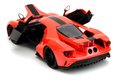 Autíčko Ford GT 2017 Pink Slips 2017 Jada kovové s otvárateľnými časťami dĺžka 19 cm 1:24