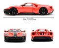 Autíčko Ford GT 2017 Pink Slips 2017 Jada kovové s otvárateľnými časťami dĺžka 19 cm 1:24
