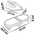 Žehliaca doska so žehličkou Tefal Foldable Ironing Board Smoby skladacia s úložným priestorom a IML potlačou