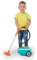 Upratovací vozík s elektronickým vysávačom Vacuum Cleaner Smoby tyrkysový s 9 doplnkami