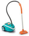 Upratovací vozík s elektronickým vysávačom Vacuum Cleaner Smoby tyrkysový s 9 doplnkami