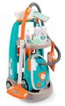 Upratovací vozík s elektronickým vysávačom Vacuum Cleaner Smoby tyrkysový s 9 doplnkami