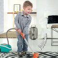 Upratovací vozík s elektronickým vysávačom Vacuum Cleaner Smoby tyrkysový s 9 doplnkami