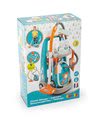 Upratovací vozík s elektronickým vysávačom Vacuum Cleaner Smoby tyrkysový s 9 doplnkami