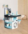 Práčovňa s práčkou s predným plnením Rowenta Wash&Clean Laundry Smoby s elektronickým vysávačom so zvukom a žehličkou 17 doplnkov