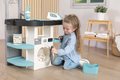 Práčovňa s práčkou s predným plnením Rowenta Wash&Clean Laundry Smoby s elektronickým vysávačom so zvukom a žehličkou 17 doplnkov