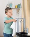 Práčovňa s práčkou s predným plnením Rowenta Wash&Clean Laundry Smoby s elektronickým vysávačom so zvukom a žehličkou 17 doplnkov