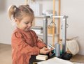 Práčovňa s práčkou s predným plnením Rowenta Wash&Clean Laundry Smoby s elektronickým vysávačom so zvukom a žehličkou 17 doplnkov