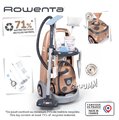 Upratovací vozík a elektronický vysávač Rowenta Trolley Vacuum Cleaner Smoby s realistickým zvukom s metlou lopatkou a 9 doplnkami