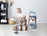 Upratovací vozík a elektronický vysávač Rowenta Trolley Vacuum Cleaner Smoby s realistickým zvukom s metlou lopatkou a 9 doplnkami