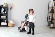 Upratovací vozík s tyčovým vysávačom Rowenta Trolley Upright Hoover Smoby s realistickým zvukom s metlou mopom a 10 doplnkov
