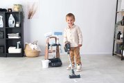 Upratovací vozík s tyčovým vysávačom Rowenta Trolley Upright Hoover Smoby s realistickým zvukom s metlou mopom a 10 doplnkov