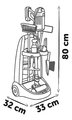 Upratovací vozík s tyčovým vysávačom Rowenta Trolley Upright Hoover Smoby s realistickým zvukom s metlou mopom a 10 doplnkov