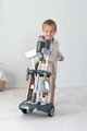 Upratovací vozík s tyčovým vysávačom Rowenta Trolley Upright Hoover Smoby s realistickým zvukom s metlou mopom a 10 doplnkov