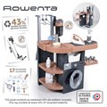 Práčovňa s práčkou a elektronický vysávač Rowenta Wash&Clean Laundry Smoby so zvukom a žehličkou 17 doplnkov