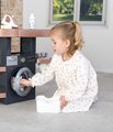 Práčovňa s práčkou a elektronický vysávač Rowenta Wash&Clean Laundry Smoby so zvukom a žehličkou 17 doplnkov