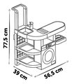 Práčovňa s práčkou a elektronický vysávač Rowenta Wash&Clean Laundry Smoby so zvukom a žehličkou 17 doplnkov
