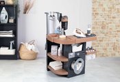 Práčovňa s práčkou a elektronický vysávač Rowenta Wash&Clean Laundry Smoby so zvukom a žehličkou 17 doplnkov