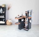Práčovňa s práčkou a elektronický vysávač Rowenta Wash&Clean Laundry Smoby so zvukom a žehličkou 17 doplnkov